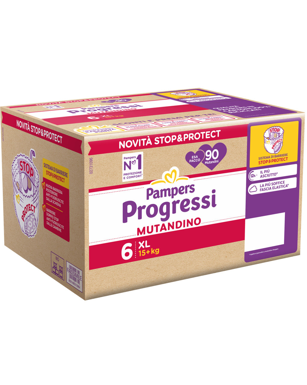 PAMPERS PROGRESSI 6 TAGLIA MUTANDINO 90 PANNOLINI