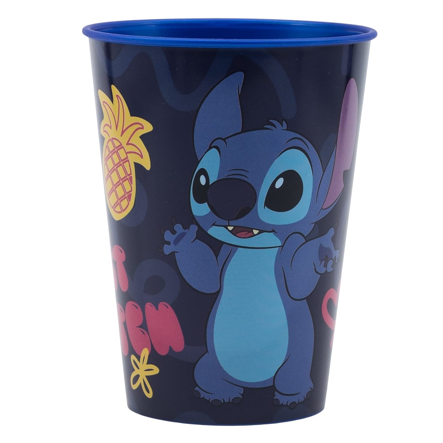Stitch - Bicchiere per bambini in plastica riutilizzabile da 260 ml