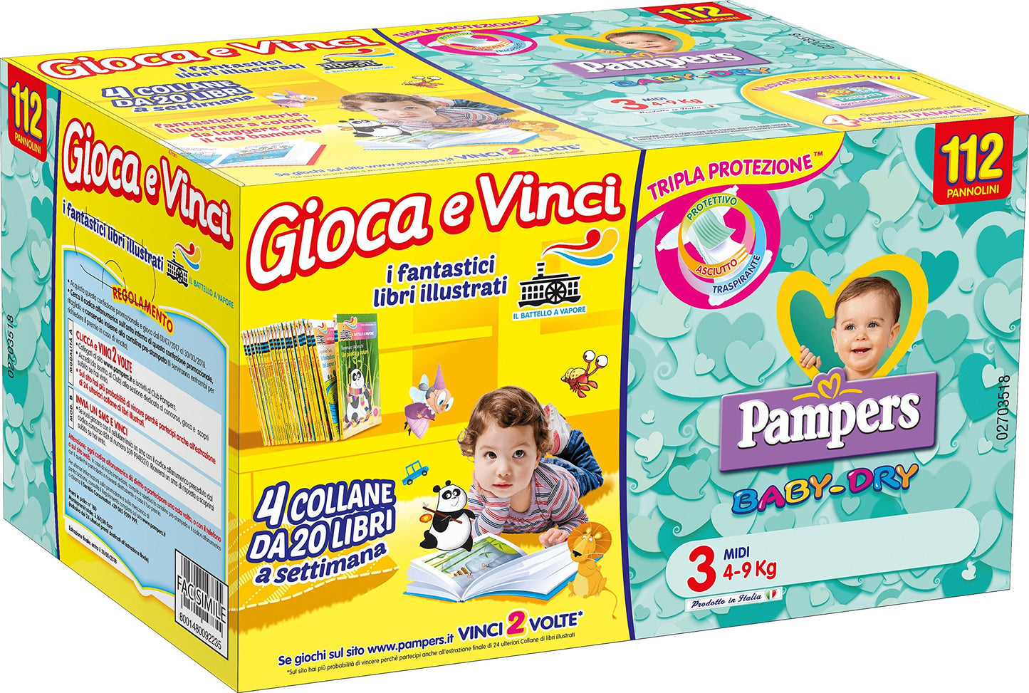 Pampers Pannolini Baby Dry 3 Midi Quadripacco