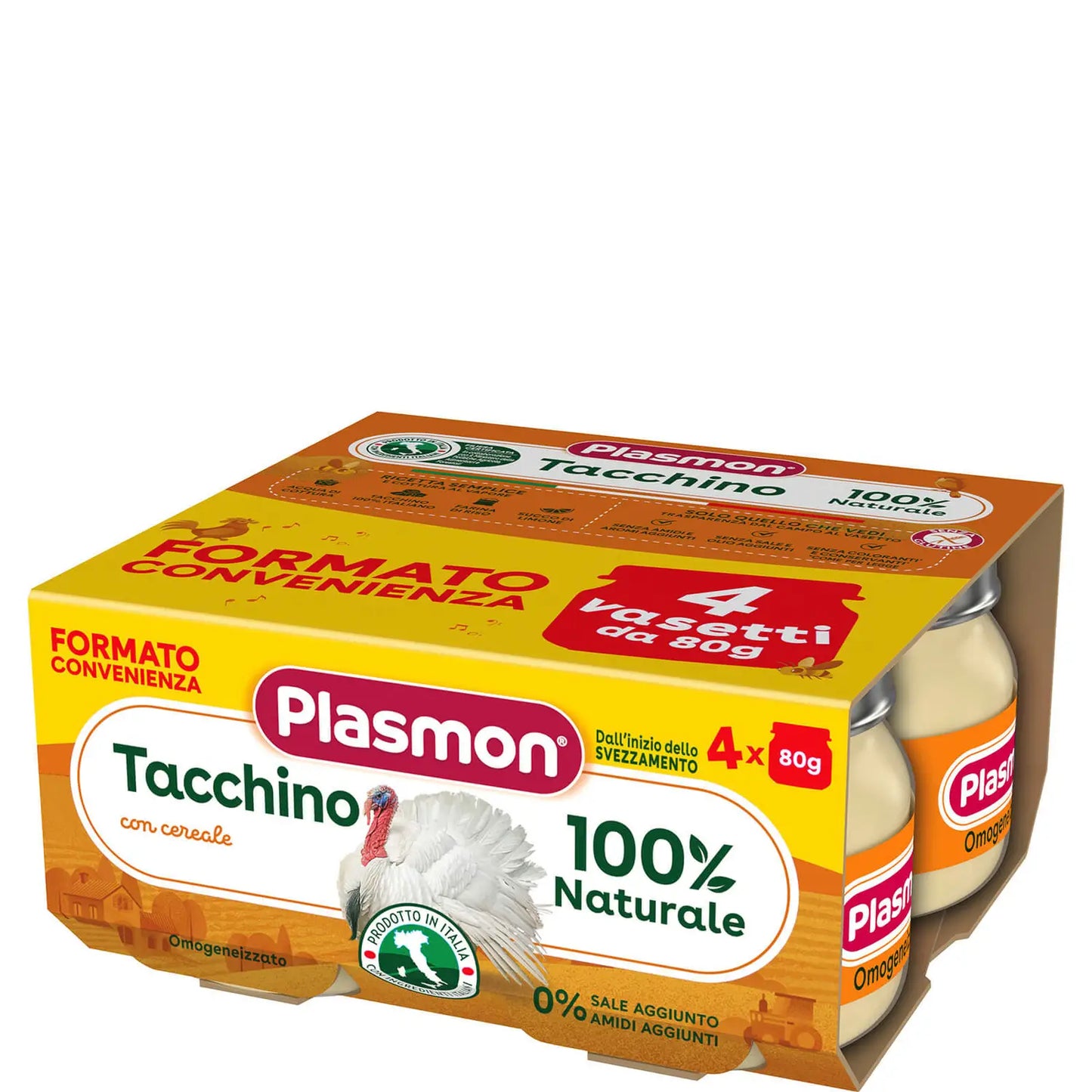 Omogeneizzato Carne Tacchino e Cereale 4 x 80 g