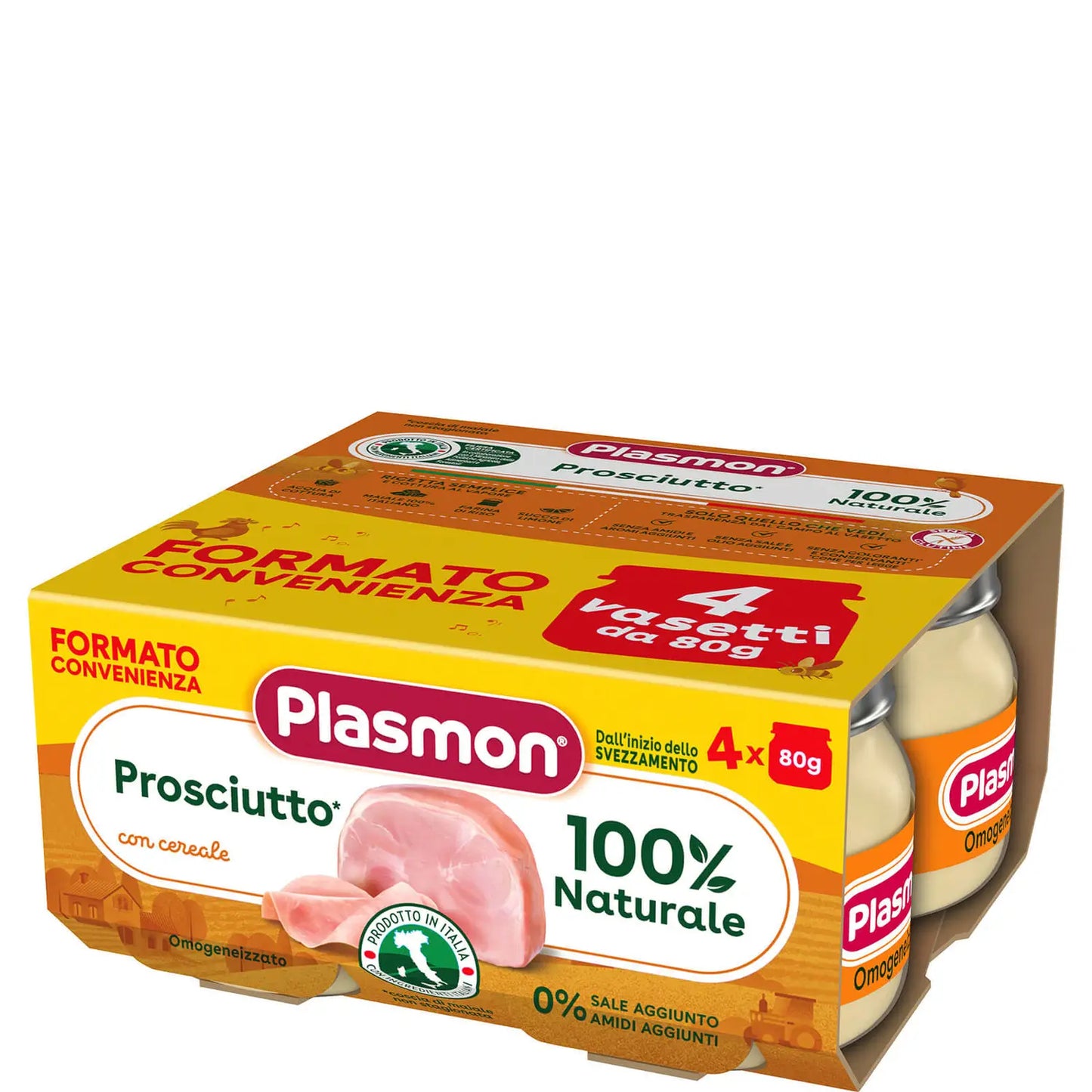 Omogeneizzato Carne Prosciutto e Cereale 4 x 80 g