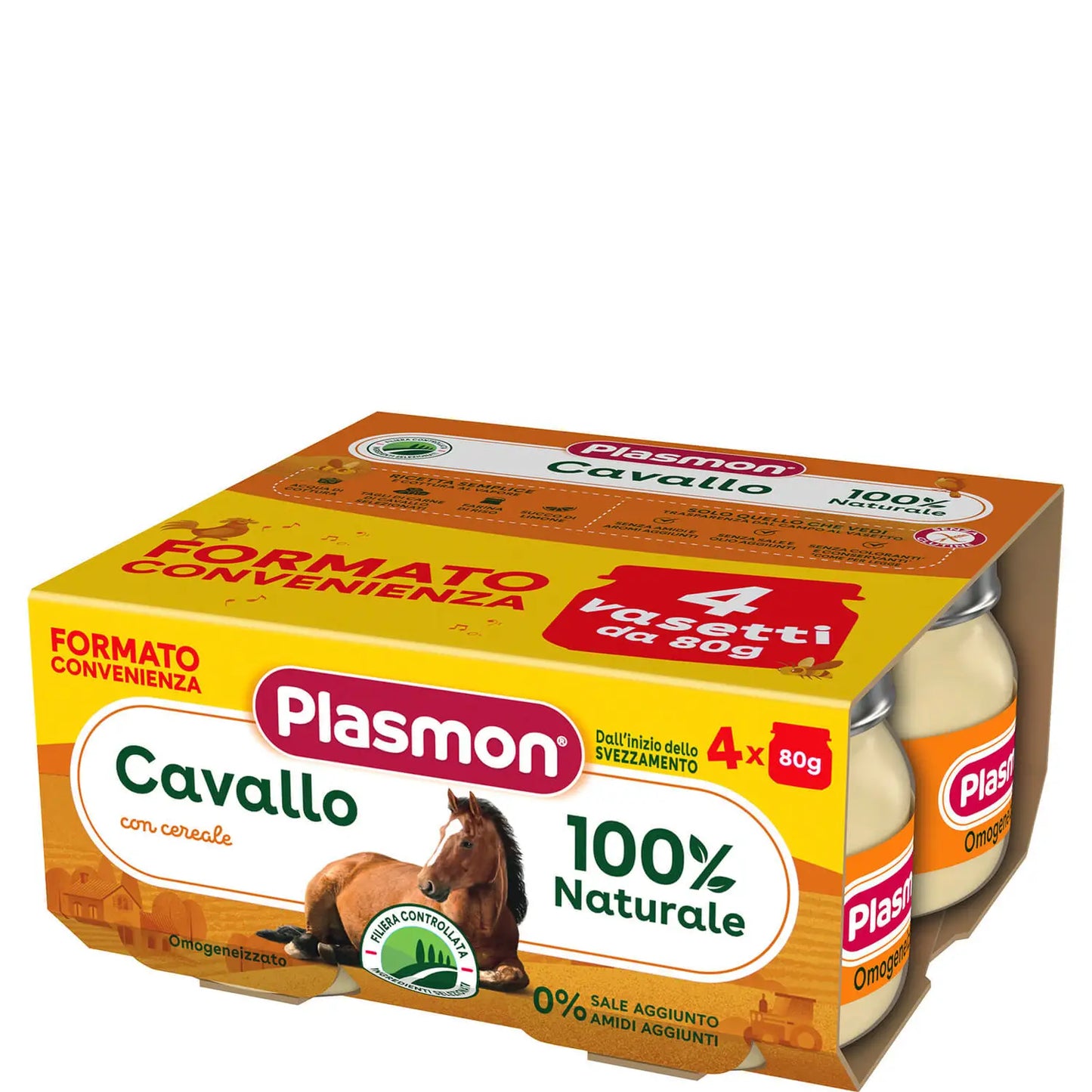 Omogeneizzato Carne Cavallo e Cereale 4 x 80 g