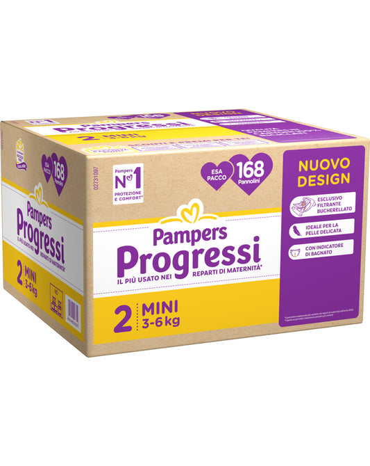 PAMPERS PROGRESSI 2 TAGLIA 168 PANNOLINI