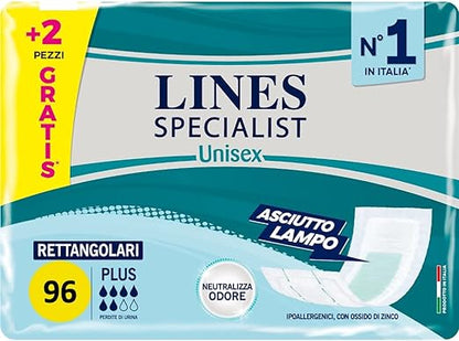 Lines Specialist Lines Specialist Rettangolare, Cartone Da 96 Pezzi - 800 g
