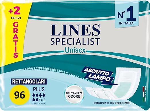 Lines Specialist Lines Specialist Rettangolare, Cartone Da 96 Pezzi - 800 g
