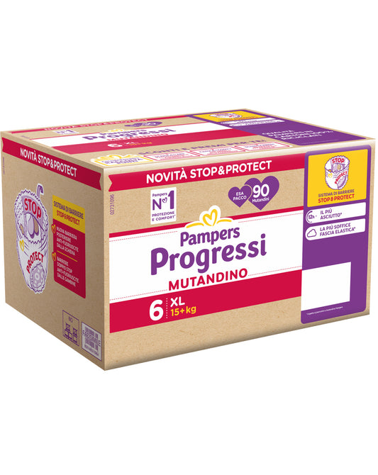 PAMPERS PROGRESSI 6 TAGLIA MUTANDINO 90 PANNOLINI