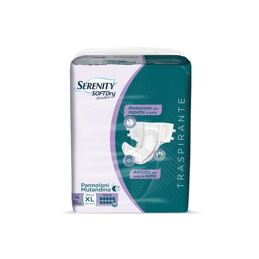 Pannoloni mutandina Serenity Softdry Sensitive Maxi - Taglia XL - Conf.15 pz.