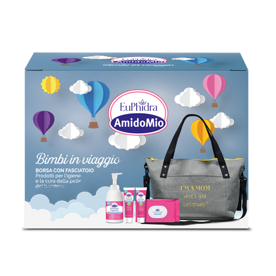 Euphidra AmidoMio Bimbi in Viaggio con Borsa Multitasche + fasciatoio + 4 prodotti