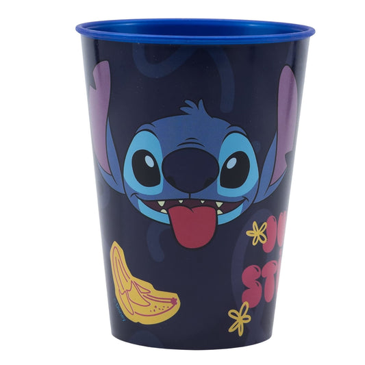 Stitch - Bicchiere per bambini in plastica riutilizzabile da 260 ml